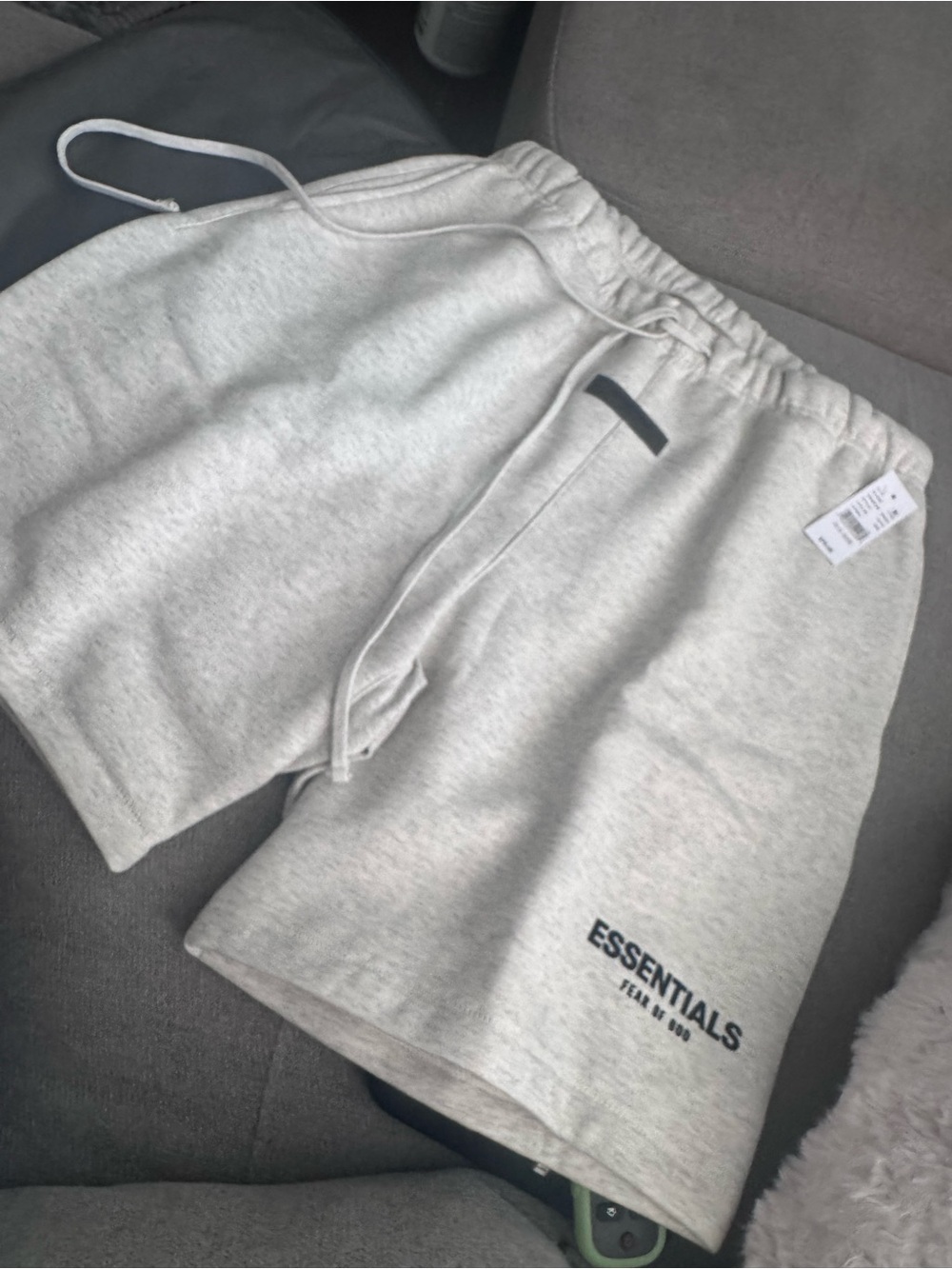 Essentials Men’s Light Gray Athletic Sweatshorts
